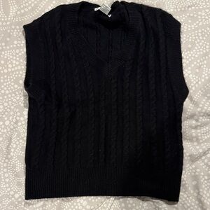 Cupcakes & Cashmere Black Knit Sweater Vest
